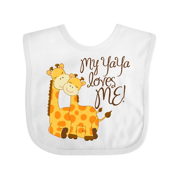 Inktastic My Yaya Loves Me Boys or Girls Baby Bib