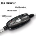 thumbnail image 3 of Usb Midi Cable Adapter, Usb Type A Male To Midi Din 5 Pin In-out Cable Interface With Led Indicator, 3 of 5