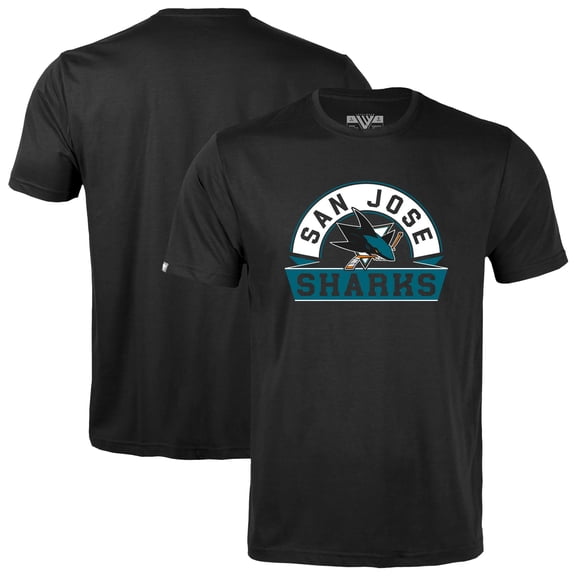 Youth Levelwear  Black San Jose Sharks Little Richmond Banner Arch T-Shirt