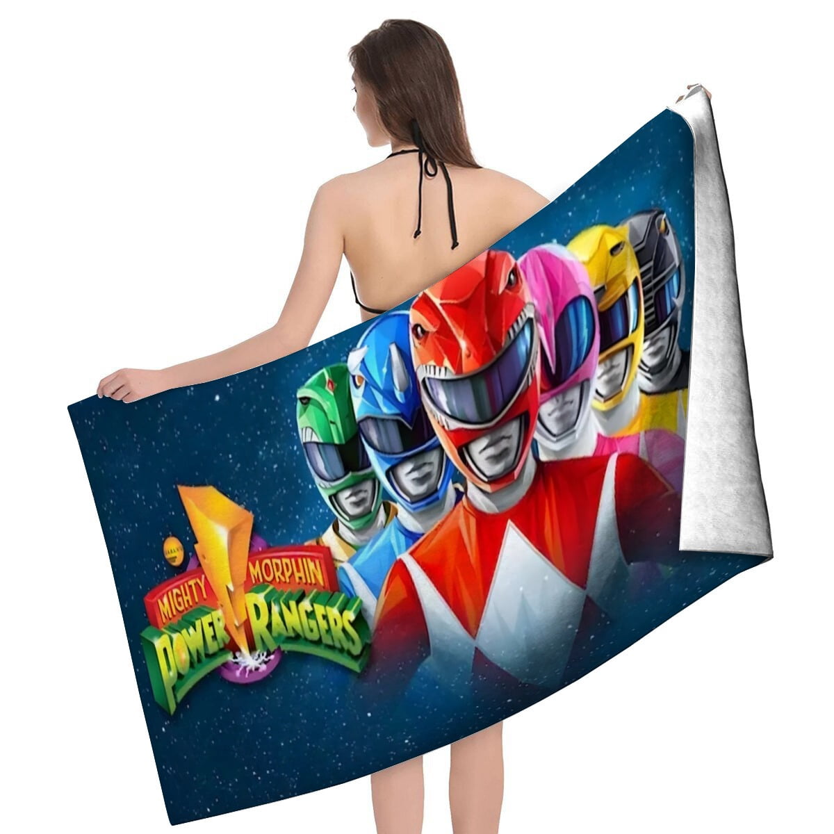 Beach Towel for Mighty Morphin Power Rangers Kids Boys Girs Gifts Quick Dry Pool Towels Sand Free Beach Blanket for Travel Vacation Camping Microfiber 30×60 inch