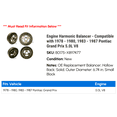 thumbnail image 2 of Engine Harmonic Balancer - Compatible with 1978 - 1980, 1983 - 1987 Pontiac Grand Prix 5.0L V8 1979 1984 1985 1986, 2 of 2
