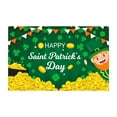 thumbnail image 1 of Pancarta del Día de San Patricio - Bandera de trébol impresa de doble cara, cartel verde de jardín de 45" x 71" para decoración navideña y suministros para fiestas, 1 of 4