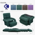 thumbnail image 6 of FLOGUOR 14-Position Adjustable Floor Chair, Chaise Lounge Indoor, Folding Lazy Sofa with Armrests and a Pillow Padded Adults Gaming Chairs for Living Room, Bedroom Factory Price (Green) 8803GN, 6 of 6