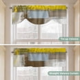 thumbnail image 5 of Yellow Brown Tie Up Valance Curtains for Windows, Kitchen Curtains Window Treatments, Abstract Blue White Vintage Oil Painting Short Window Shades Valances for Bedroom Bathroom Cafe 42"x12", 5 of 8