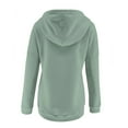 thumbnail image 7 of IROINNID Hoodie for Women Solid Long Sleeve Fall Hoodie Casual Basic Half Button Pullover Warm Tops,Green, 7 of 7