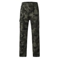 thumbnail image 6 of Hwmodou Men Pants Workout Mens Fashion Casual Loose Cotton Plus Size Pocket Lace Up Camouflage Elastic Waist Pants Overall Holiday Vacation Slacks For Man, 6 of 9
