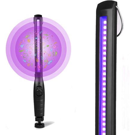 KOMI UV Light Sanitizer, UV Sanitizer Lamp Portable Travel UV Light Sanitizer Wand for Hotel Household Wardrobe USB Rechargeable Handheld Ultraviolet Light Sanitizer Germ-Killing Function