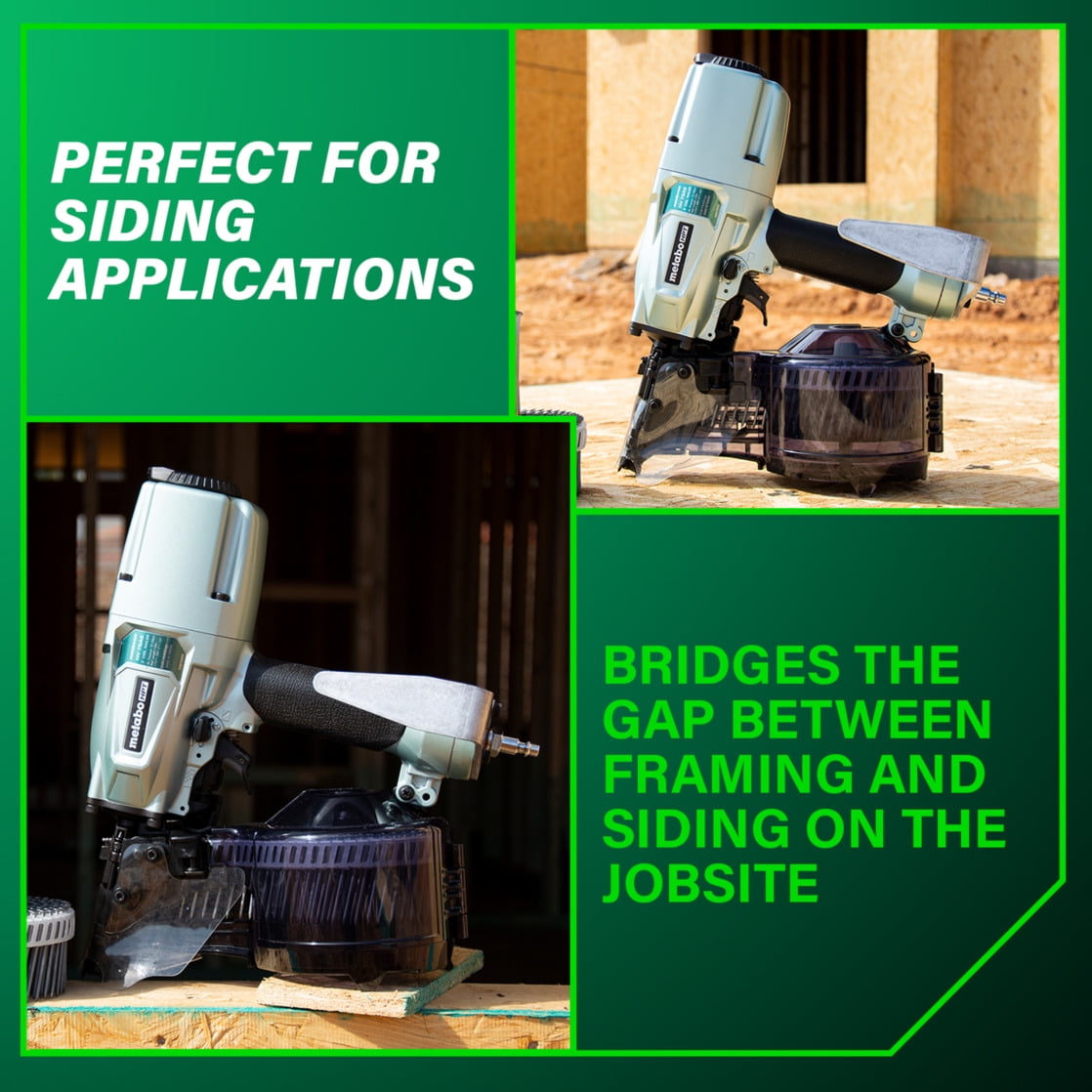 Metabo HPT Siding Framing Nailer, Pneumatic Coil, NV75A5