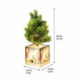 thumbnail image 3 of Pre-lit 14.2" Small Christmas Tree, Artificial Mini Christmas Tree with Light-Up Pot, Battery Powered Tabletop Xmas Tree Night Light for Table Desk Home Christmas Decor, 3 of 6