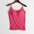 thumbnail image 2 of Brglopf Womens Modal Built-in Bra Padded Camisole Adjustable Spaghetti Strap Yoga Tanks Tops Casual Crew Neck Sleeveless Basic Cami Shirts(Pink,S), 2 of 4