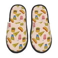 thumbnail image 1 of Fotbe Hamburger Pizza Pantuflas Peludas para Mujer con Estampado, Zapatillas de Peluche, Zapatos de Invierno para Casa, Uso Interior y Exterior-Medium, 1 of 8