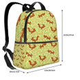 thumbnail image 4 of Lsque Floral Squirrel Pattern Backpack – School Travel Canvas Daypack with Ergonomic Padded Straps, Multiple Compartments & Leather Handle, 4 of 5