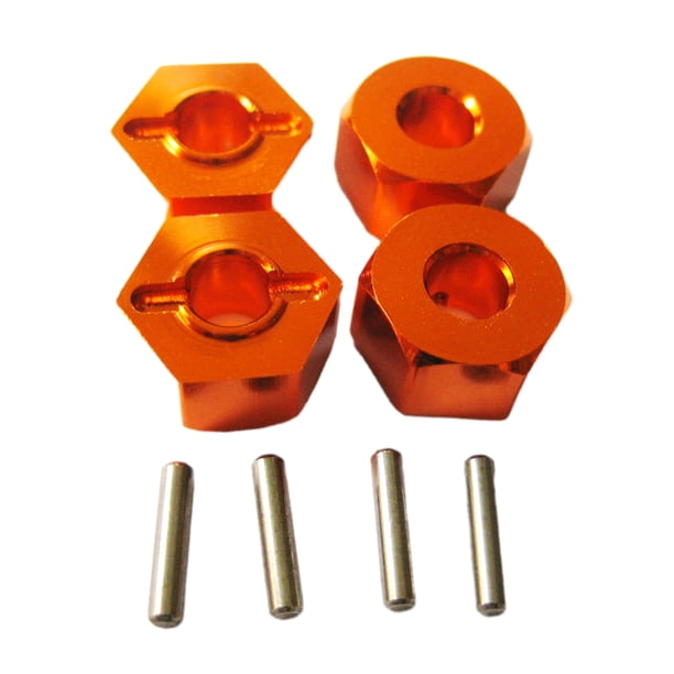 Vogacara RCGOFFLOW-Soporte hexagonal de rueda fuerte de aleación de aluminio para adaptador 1/16 HSP 94186, pieza de coche de control remoto, Kits de construcción modelo Naranja