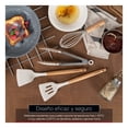thumbnail image 3 of Juego de Utensilios de Cocina Silicona y Madera Accesorios para Cocinar, 12 pzas (Marfil), 3 of 7