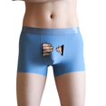thumbnail image 2 of Men Underpants Cartoon Pattern Close Fit Sweat Absorbing Stretchy U Convex Panties for Daily Wear Black L, 2 of 13