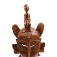 thumbnail image 3 of House of Avana Small Tribal Vintage Wood Senufo Mask with Man on Head in Brown, 3 of 3