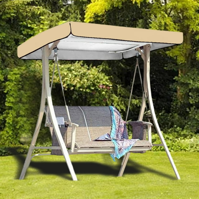 Canopy Replacement Shade Cloth Swing Canopy Cover Rainproof Garden Patio Outdoor Rainproof Swing Canopy Replacement Shade Cloth