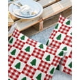 thumbnail image 2 of Pack of 2 Outdoor Pillow Covers, Green Christmas Tree and Red Plaid Waterproof Square Throw Pillowcase Cushion Decorative Pillow Covers for Couch Patio Tent, 18x18 in, 2 of 6