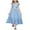 Blue, variant on Girls Kids Lace Back Full-Length Backless Tulle Party Holiday Formal Flower Girl Dress Black 4-5 Years