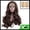 Dark Brown, variant on Unique Bargains Lace Front Wigs for Women 24" Black Gradient Brown Long Body Wave with Wig Cap