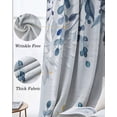 thumbnail image 3 of Navy Blue Eucalyptus Leaves Blackout Curtains for Bedroom Living Room Darkening Curtains 90 Inch Retro Country Leaf Botanical Black Out Window Curtain Privacy Window Treatment Drapes 52"x90"x2, 3 of 9