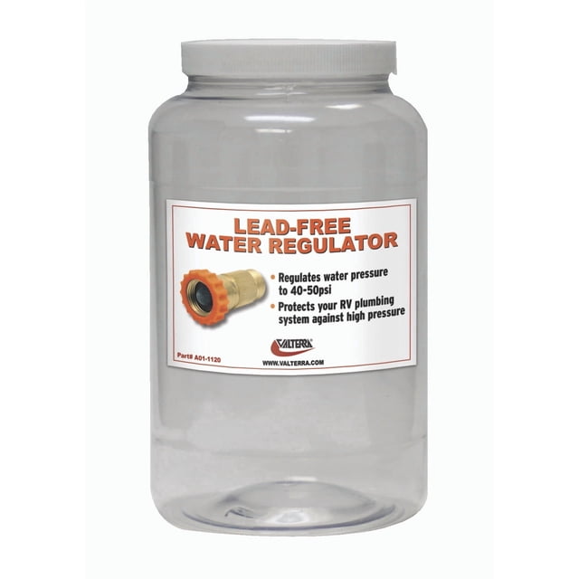 Valterra Point Of Purchase Display J0112 Water Regulator Display; Empty Glass Jar With Label