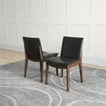 thumbnail image 5 of Valentine Mid-Century Modern Faux Leather Dining Chair in Black (Set of 2), 5 of 8