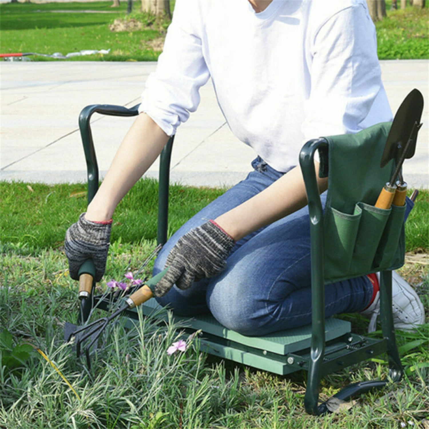 Heavy Duty Upgraded Garden Kneeler Thicken Seat Padded Kneeling Stool Outdoor