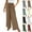01# Light Brown, variant on Cotton Linen Pants Women Smocked High Waisted Split Wide Leg Pants Summer Flowy Vacation Beach Pant with Pockets 2025, Light Brown M