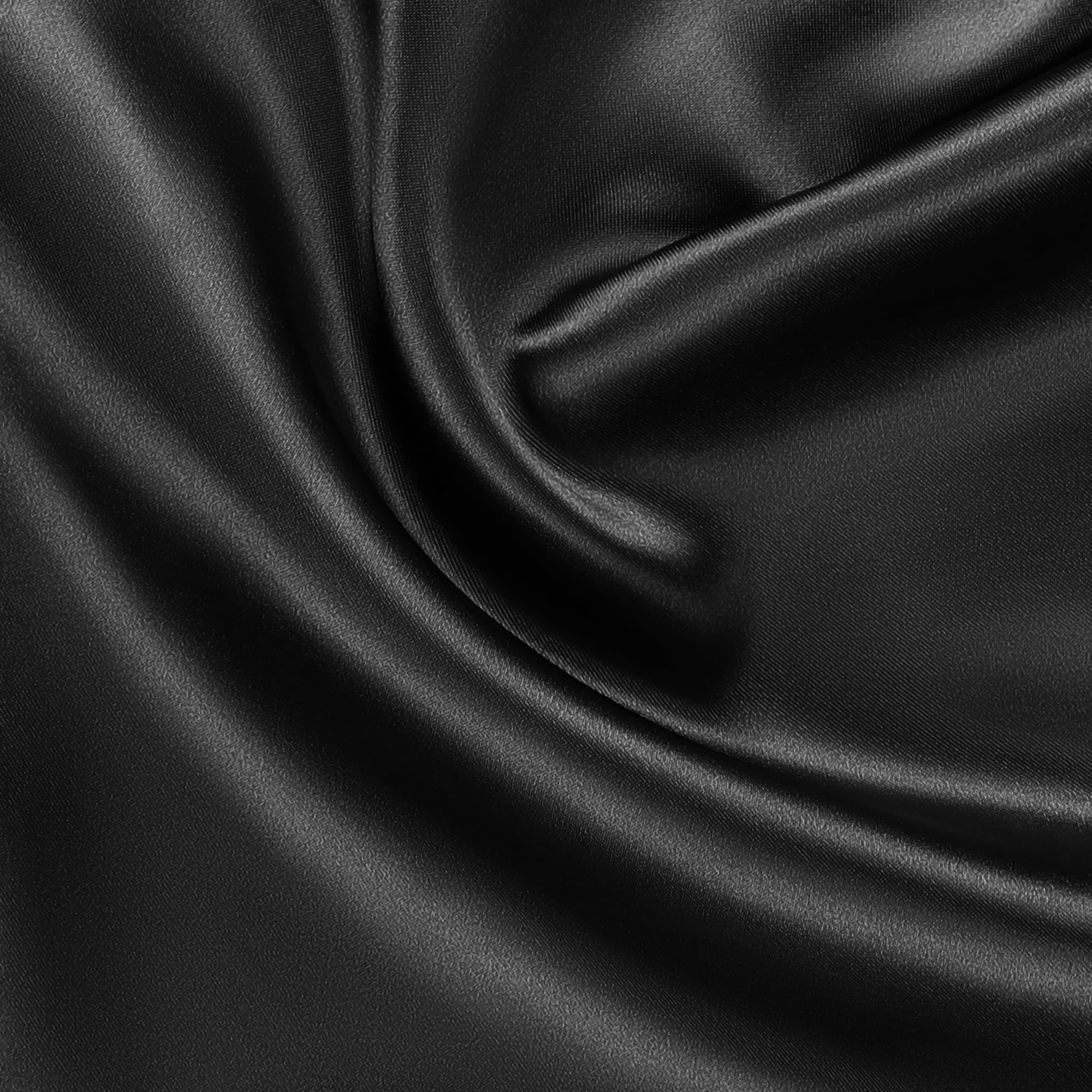 Unique Bargains Set of 2 Durable Soft Enveloped Closure Satin Pillowcase Black King(20"x36"）