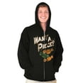 thumbnail image 5 of Want a Piece Halloween Innuendo Zip Up Hoodie Men's Women's Brisco Brands S, 5 of 6
