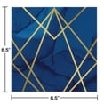 thumbnail image 2 of Navy Blue with Gold Foil Lunch Napkin - 1 Pack 16 ct 3 Ply - Party Supplies, 2 of 2