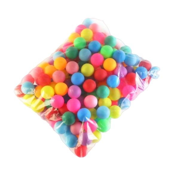 JZROCKER 50Pcs Entertainment Table Tennis Ball Colored Pongs Ball Small Plastic Ball