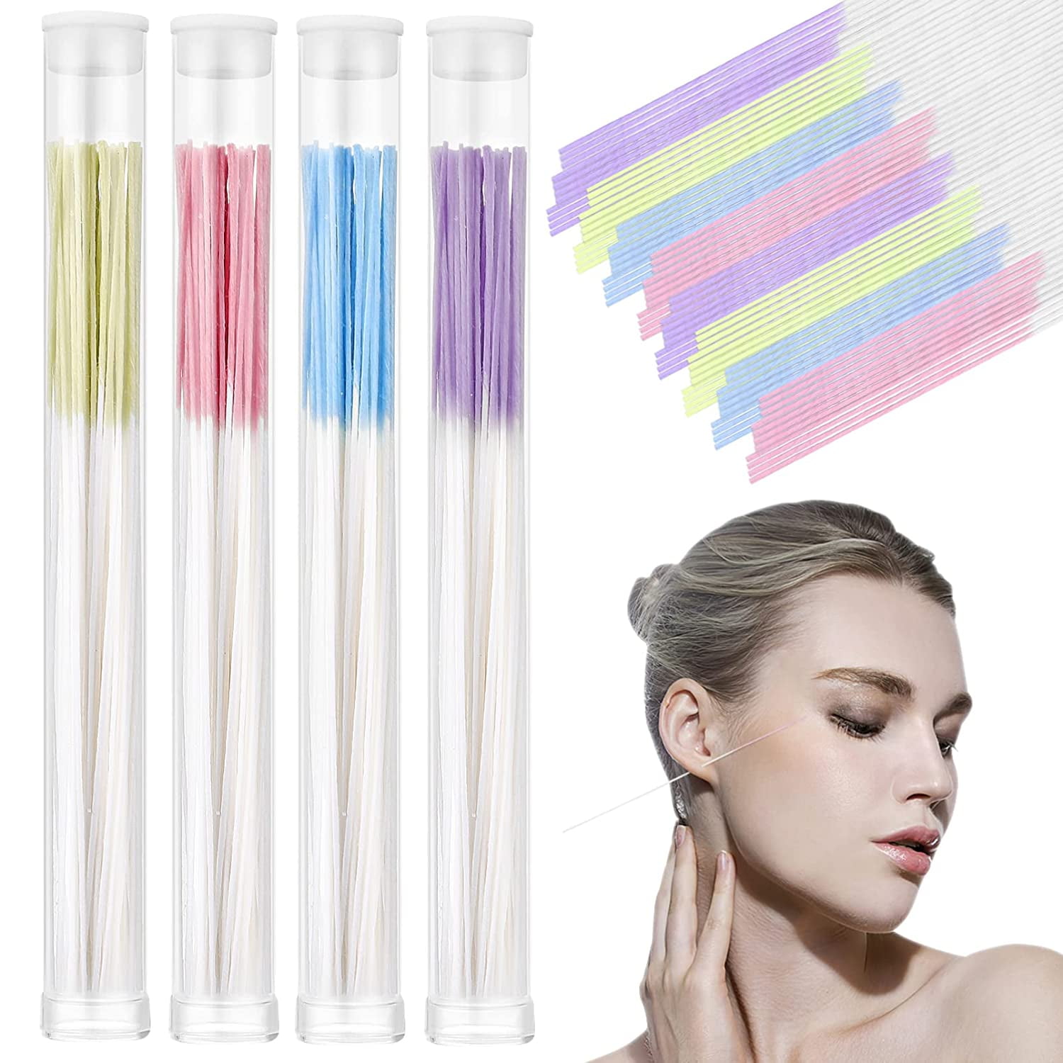 Ear Cleaner 8 Tubes of Earrings Hole Cleaners Ear Hole Floss Piercing