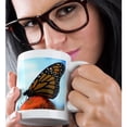 thumbnail image 2 of 3drose, Photograph of a Beautiful Monarch Butterfly Pollinating a Coneflower., 11oz Magic Transforming Mug, 2 of 7