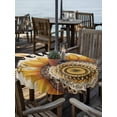 thumbnail image 2 of Outdoor Tablecloth with Umbrella Hole for Patio/Picnic/Party/Camping, Welcome Waterproof Table Cloth Round Cover Washable, Summer Sunflowers Bohemia Floral Rustic Beige (Dia 54"), 2 of 8