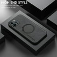 thumbnail image 5 of ELEHOLD For iPhone 12 Pro Max Luxury Leather Magnetic Shockproof Case Slim Drop Protection Cover, Lens & Screen Protection, Compatible with Magsafe, Skin-Friendly, Gray, 5 of 9