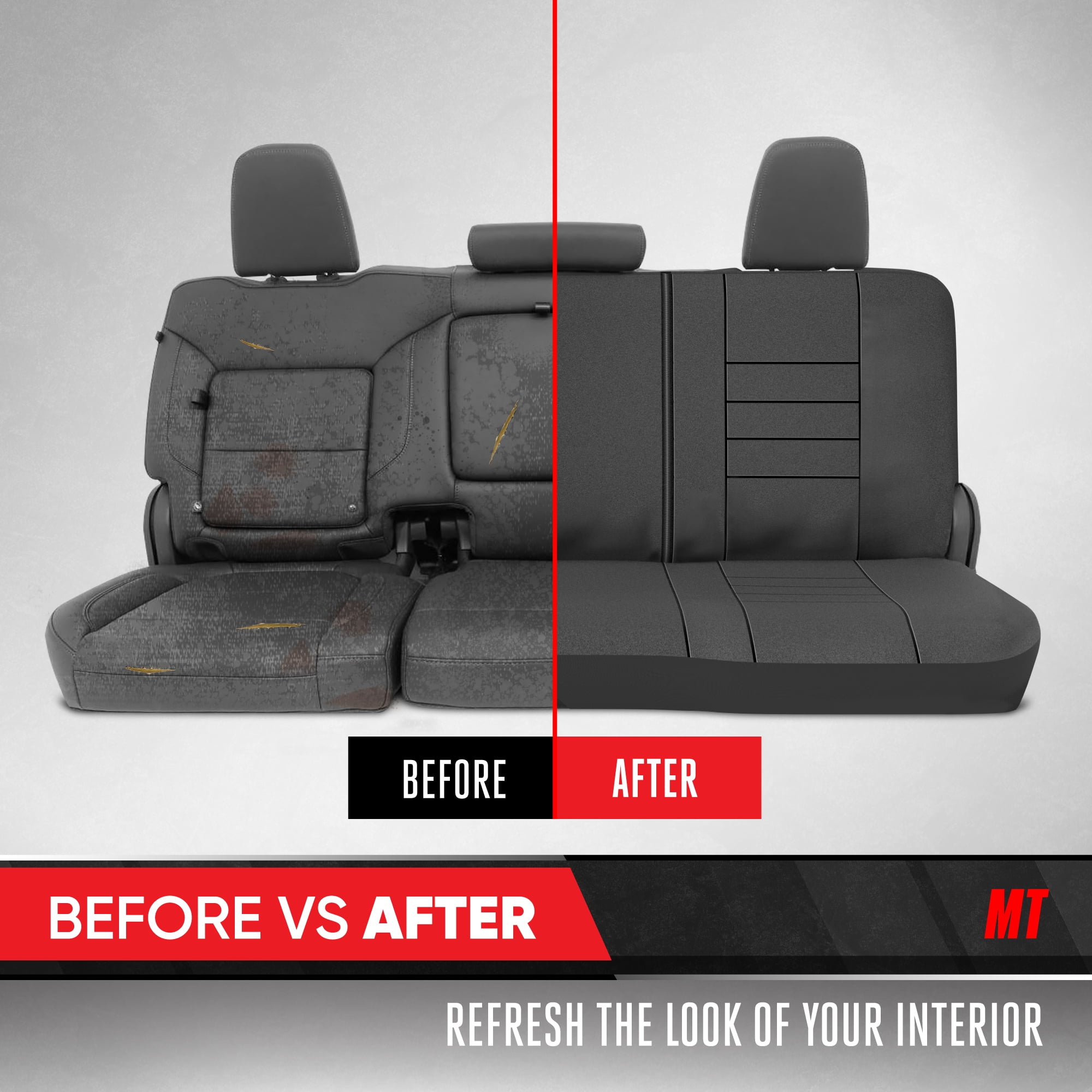 Neoprene Advantage Rear Bench Seat Cover - Waterproof and Universal Fit for Trucks, SUVs, and Vans, Black