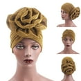 thumbnail image 4 of Meidiya Fashion Shiny Women African Turban Big Flower Knot Pre-Tied Bonnet Beanie Cap Headwrap Women Headwear, 4 of 8