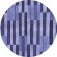 thumbnail image 1 of Ahgly Company Indoor Round Abstract Blue Modern Area Rugs, 7' Round, 1 of 4