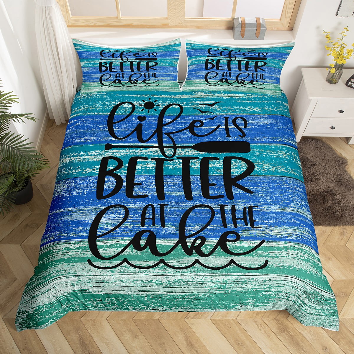 The Lake House Duvet Cover Twin Lake Life Decor Lake Paddle Bedding Set