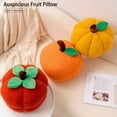 thumbnail image 4 of Trayknick Fruit Shaped Throw Pillow - High Simulation, Full Filling, Comfortable Cartoon Soft Persimmon Pumpkin Orange Plush Toy for Household Supplies, 4 of 8