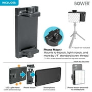 Bower Clip-on Snap Light for Streaming, Selfies & Remote Work - USB-C, 8-Level Brightness, Black