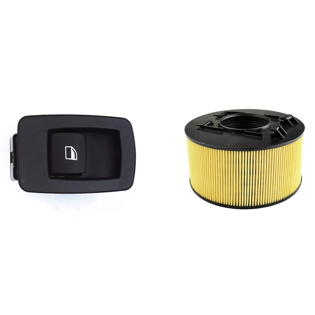 2 Pcs Car Accessories: 1 Pcs Car Glass Lifter Single Switch Power Window Control Switch & 1 Pcs Air Filter