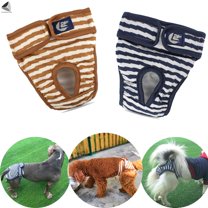 PULLIMORE Reusable Washable Dog Diapers Female Dogs Warps Leak Proof Doggie Diaper for Small Medium Pet Dogs (Khaki, XL)