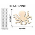 thumbnail image 2 of Unfinished Wood Octopus Shape - Ocean - Craft - up to 46" DIY 6" / 1/2", 2 of 3