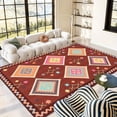 thumbnail image 4 of 6'x9' carpet pads non slip cool carpet fun area rug retro area rug rust area rug, 4 of 10