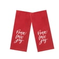 thumbnail image 2 of Winter Wonder Lane Red Kitchen Towel 2-Pack, Peace Love Joy Christmas, 2 of 6