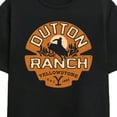thumbnail image 2 of Yellowstone Dutton Ranch Seal Adult Black Crew Neck Short Sleeve T-shirt - 6XL, 2 of 7