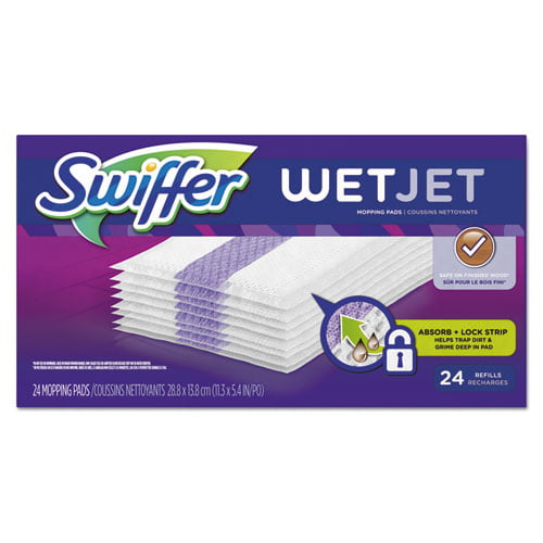 PROCTER & GAMBLE WetJet System Refill Cloths 11.3" x 5.4" 24/Box 08443 White 